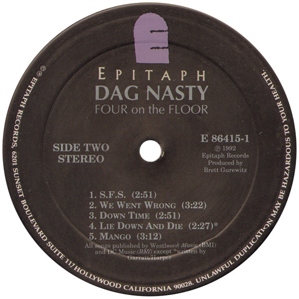 Dag Nasty - Four On The Floor | Epitaph (E-86415-1) - 4