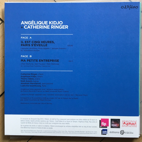 Angélique Kidjo + Catherine Ringer - Il Est Cinq Heures, Paris S'éveille / Ma Petite Entreprise | Radio France (SUA16) - 3