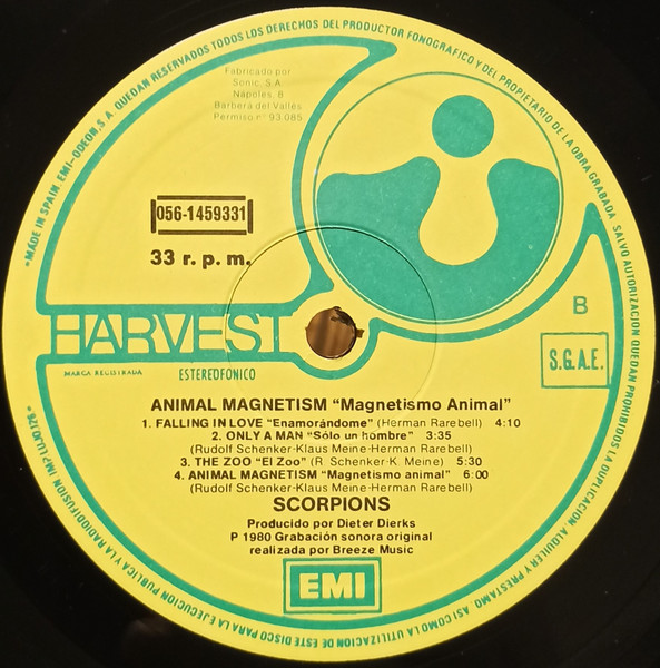 Scorpions - Animal Magnetism = Magnetismo Animal | Harvest (056 14 5933 1) - 4 Scorpions - Animal Magnetism = Magnetismo Animal | Harvest (056 14 5933 1) - 4