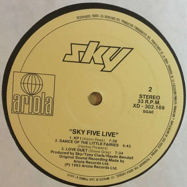 Sky - Sky Five Live | Ariola (XD 302 171) - 4