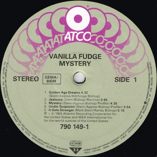 Vanilla Fudge - Mystery | ATCO Records (790 149-1) - 3