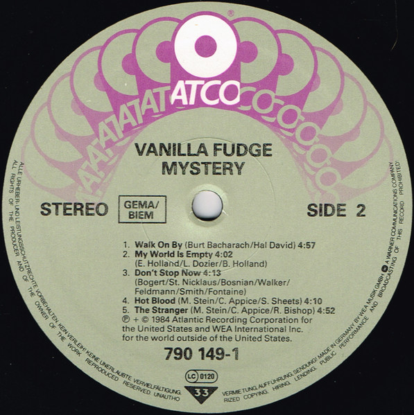 Vanilla Fudge - Mystery | ATCO Records (790 149-1) - 4