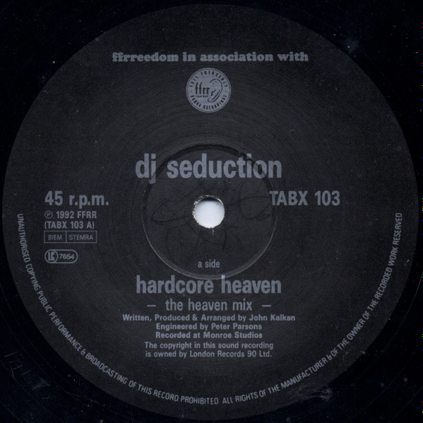 DJ Seduction - Hardcore Heaven / You And Me | Ffrreedom (TABX 103) - 3 DJ Seduction - Hardcore Heaven / You And Me | Ffrreedom (TABX 103) - 3