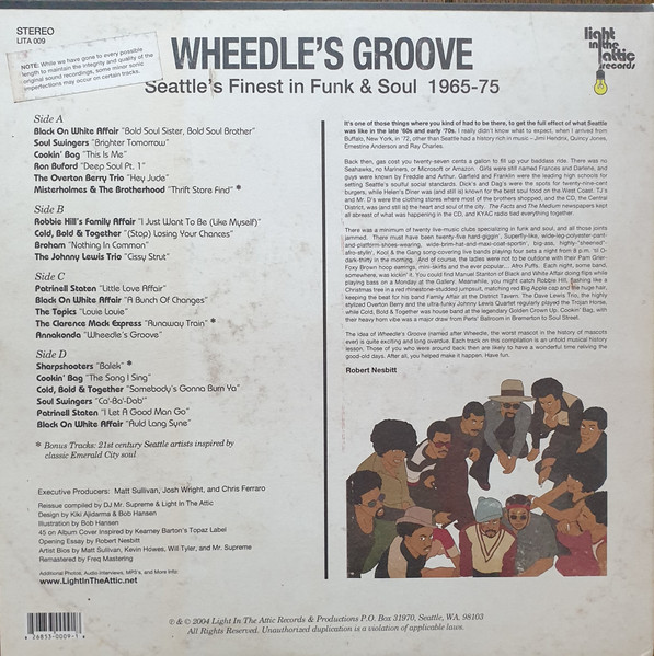 Various - Wheedle's Groove (Seattle's Finest In Funk & Soul • 1965-75) | Light In The Attic (LITA 009) - 4