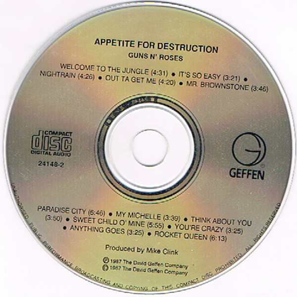 Guns N' Roses - Appetite For Destruction | Geffen Records (24148-2) - 3