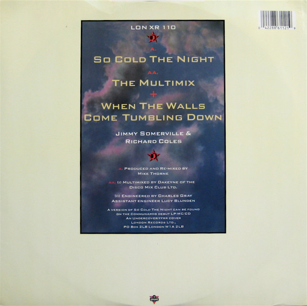 The Communards - So Cold The Night / The Multimix | London Records (LON XR 110)