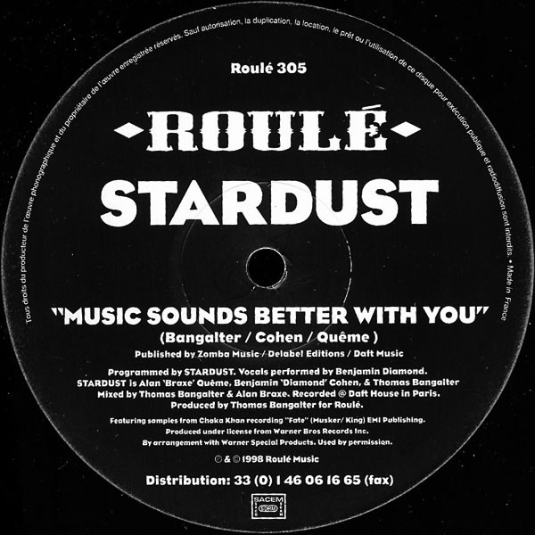 Stardust - Music Sounds Better With You | Roulé (Roulé 305) - 3
