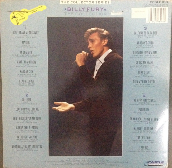 Billy Fury - The Collection | Castle Communications (CCSLP 160) - 3