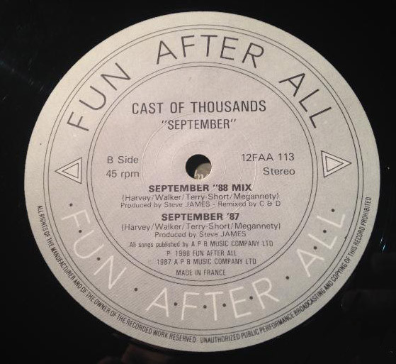 Cast Of Thousands - September | Fun After All (12FAA 113) - 3