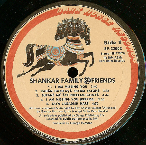 Shankar Family & Friends - Shankar Family ૐ Friends | Dark Horse Records (SP-22002) - 3 Shankar Family & Friends - Shankar Family ૐ Friends | Dark Horse Records (SP-22002) - 3