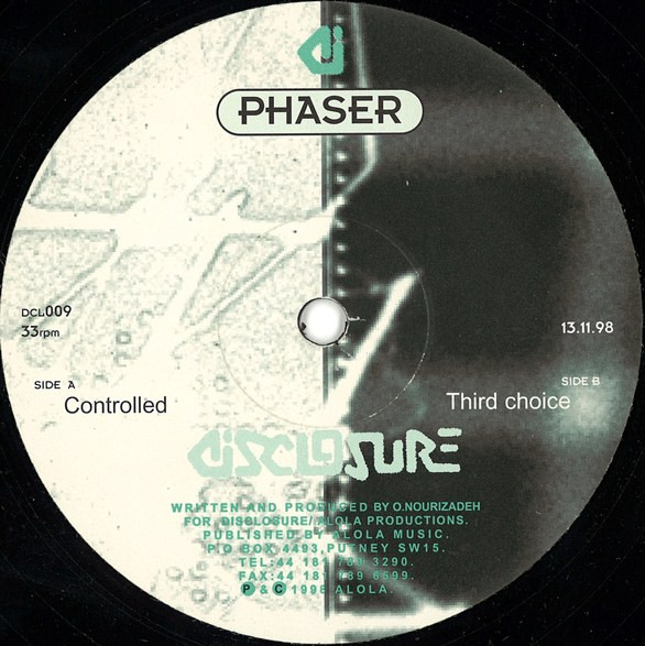 Phaser - Controlled | Disclosure (DCL009) Phaser - Controlled | Disclosure (DCL009)