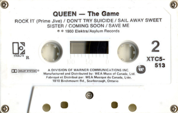 Queen - The Game [Cassette] | Elektra (XTC5-513) - 4