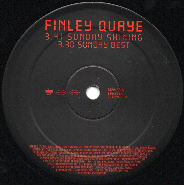 Finley Quaye - Sunday Shining | Epic (664455 6) - 5 Finley Quaye - Sunday Shining | Epic (664455 6) - 5