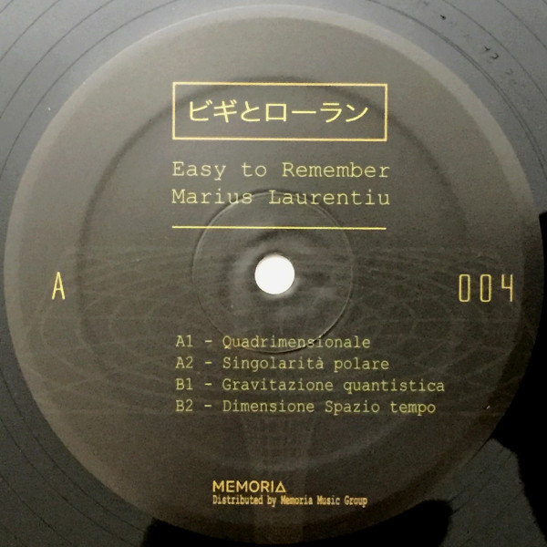 Easy To Remember / Marius Laurentiu - Teorie Dello Spazio-Tempo | bal (BAL 004) - main