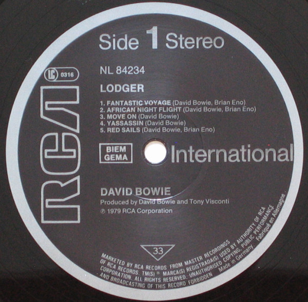 David Bowie - Lodger | RCA International (NL 84234) - 3