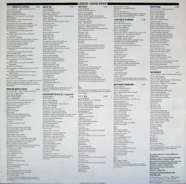 David Bowie - Lodger | RCA International (NL 84234) - 6