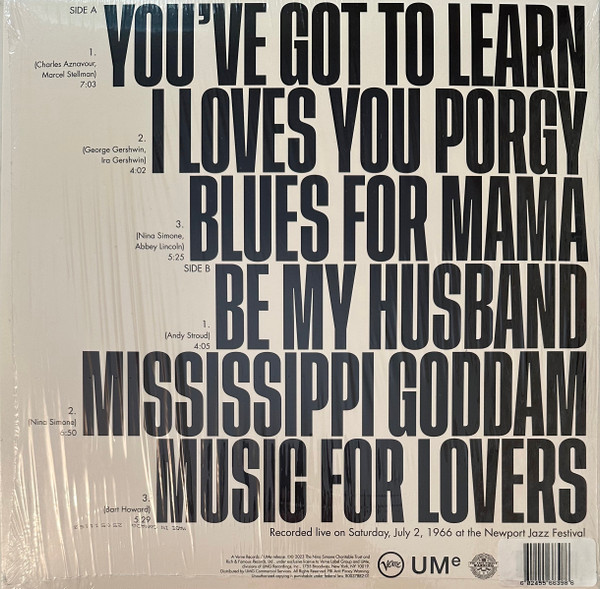 Nina Simone - You've Got To Learn | Verve Records (B0037882-01) - 2