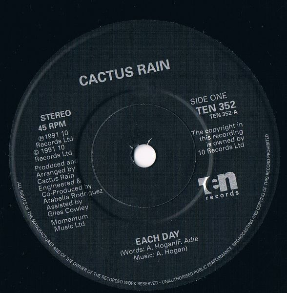 Cactus Rain - Each Day | 10 Records (TEN 352) - 3