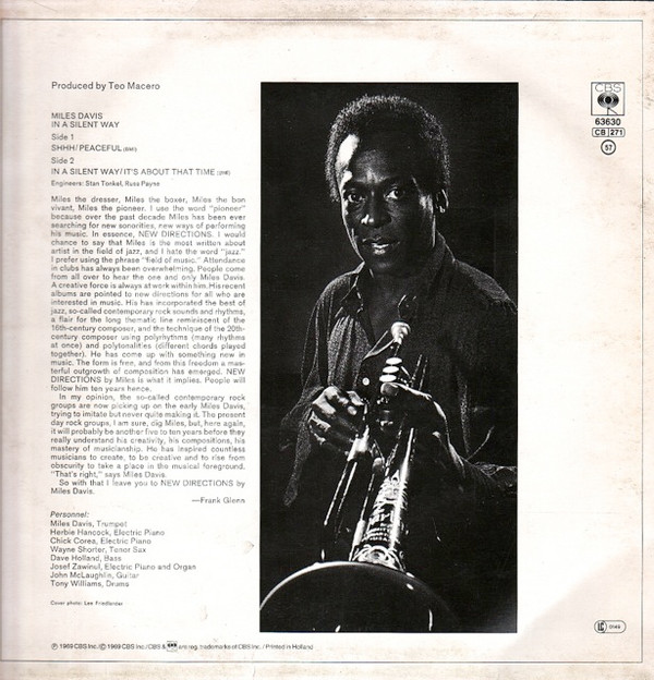 Miles Davis - In A Silent Way | CBS (S 63630) - 2