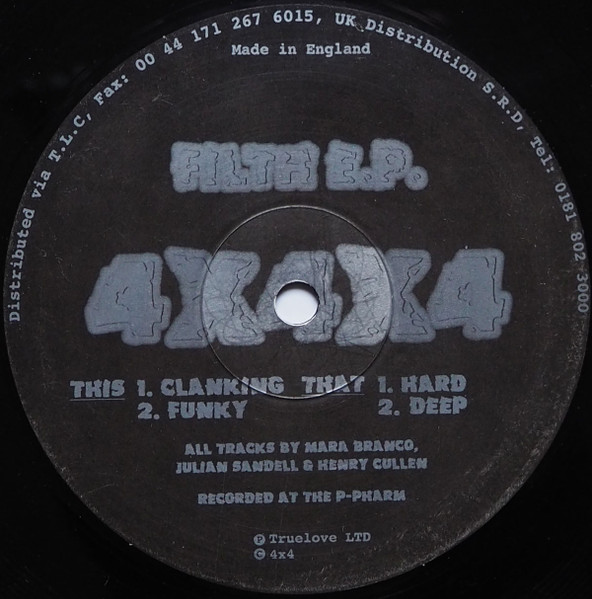 Mara Branco , Julian Sandell & Henry Cullen - Filth E.P. | 4 x 4 Recordings (4x4x4)