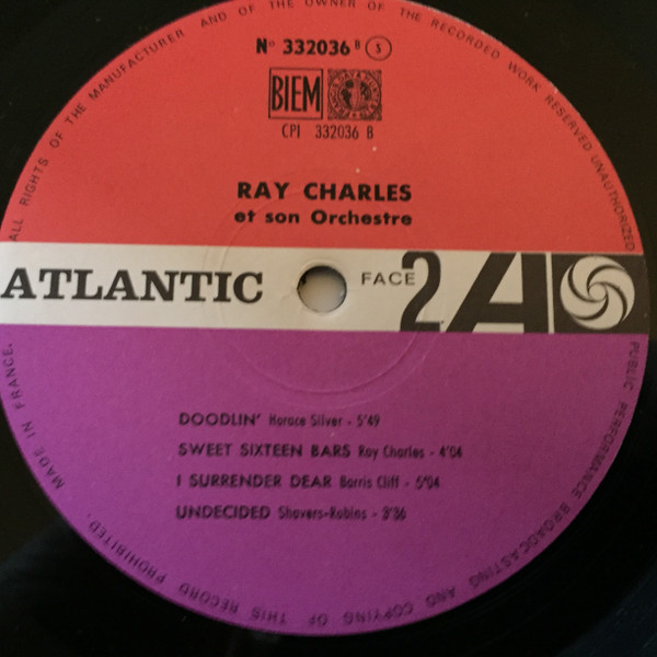 Ray Charles And His Orchestra - Ray Charles Et Son Orchestre | Atlantic (332036) - 4
