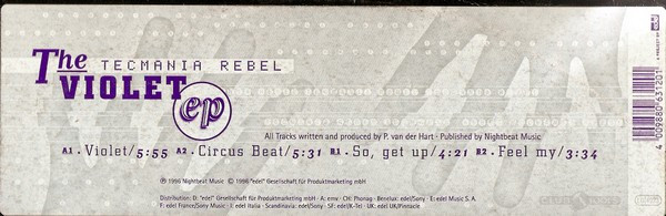 Tecmania Rebel - The Violet EP | Club Tools (006312-0 CLU) Tecmania Rebel - The Violet EP | Club Tools (006312-0 CLU)