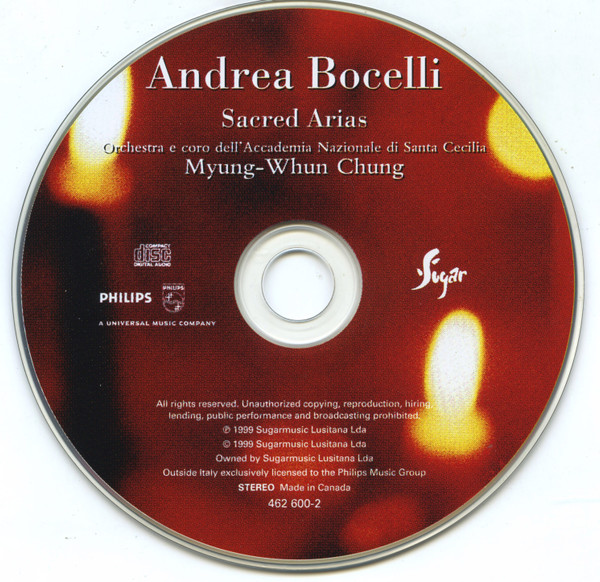 Andrea Bocelli - Sacred Arias | Philips (462 600-2) - 3