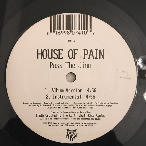 House Of Pain - Pass The Jinn / Heart Full Of Sorrow | Tommy Boy (TB 741)