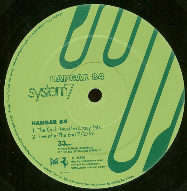 System 7 - Hangar 84 | R & S Records (RS   96105) - 3