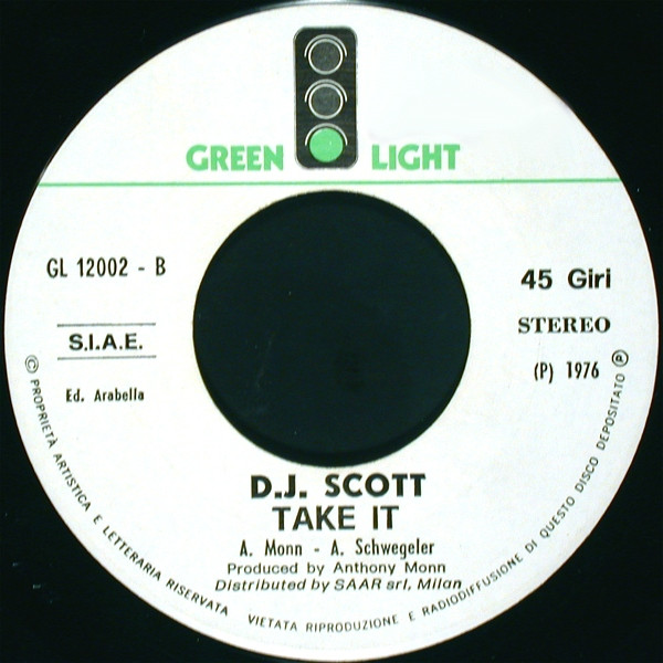 D. J. Scott - Disco Duck | Green Light (GL 12002) - 4
