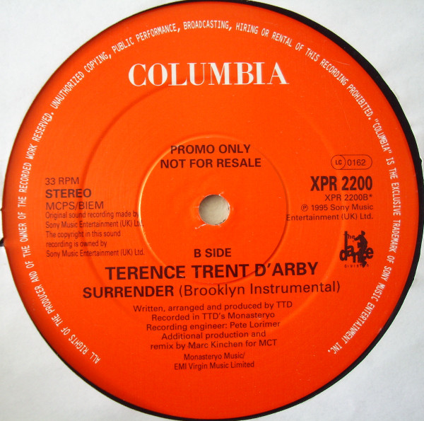 Terence Trent D'Arby - Surrender | Columbia (XPR 2200) - 3