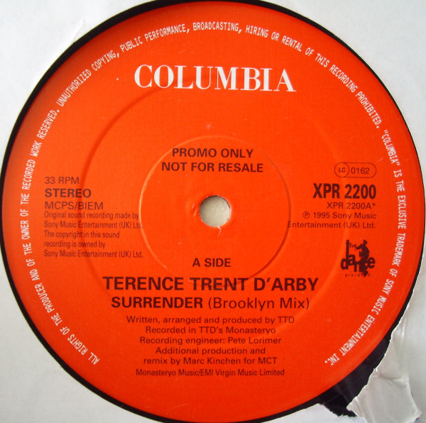 Terence Trent D'Arby - Surrender | Columbia (XPR 2200) - 2