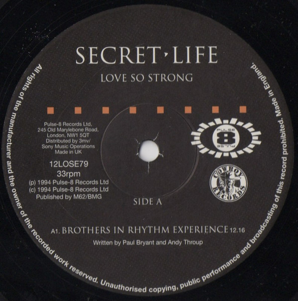 Secret Life - Love So Strong | Pulse-8 Records (12LOSE79) - 3