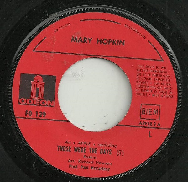 Mary Hopkin - Those Were The Days | Odeon (FO 129) - 3