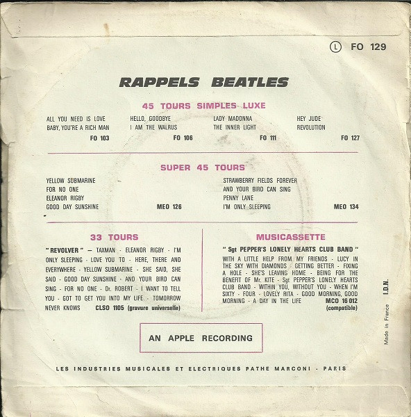 Mary Hopkin - Those Were The Days | Odeon (FO 129) - 2