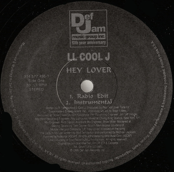LL Cool J - Hey Lover | Def Jam Music Group Inc. (314 577 495-1) - 3 LL Cool J - Hey Lover | Def Jam Music Group Inc. (314 577 495-1) - 3