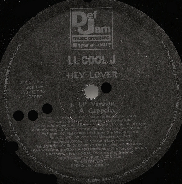 LL Cool J - Hey Lover | Def Jam Music Group Inc. (314 577 495-1) - 4 LL Cool J - Hey Lover | Def Jam Music Group Inc. (314 577 495-1) - 4