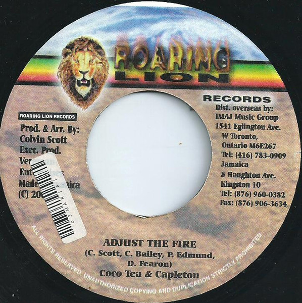 Cocoa Tea & Capleton - Adjust The Fire | Roaring Lion Records (none) - main