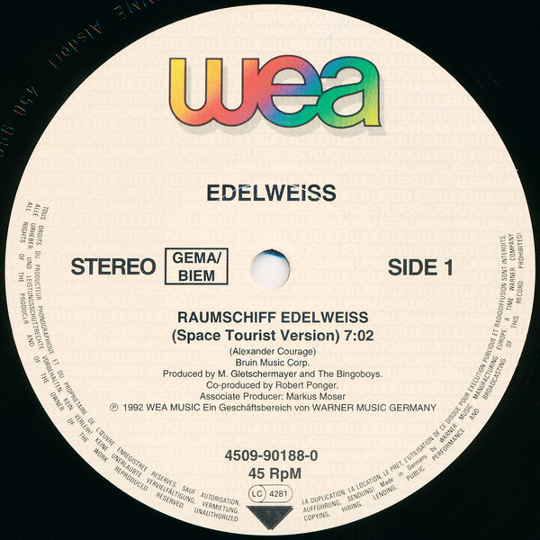 Edelweiss - Raumschiff Edelweiss | WEA (4509-90188-0) - 3