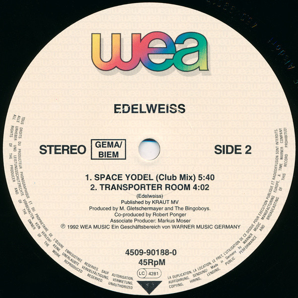 Edelweiss - Raumschiff Edelweiss | WEA (4509-90188-0) - 4