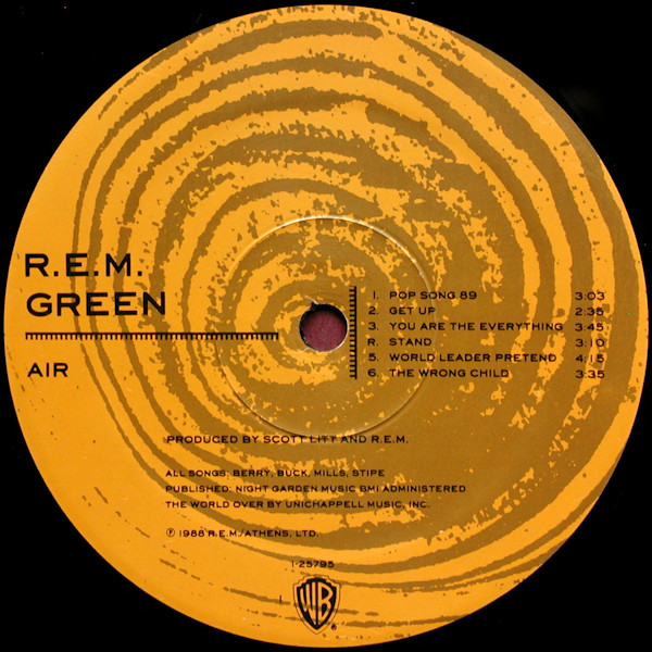 R.E.M. - Green | Warner Bros. Records (9 25795-1) - 3