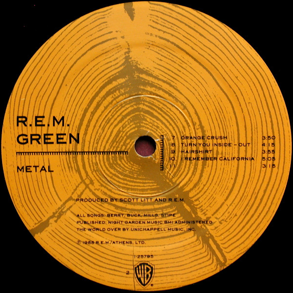 R.E.M. - Green | Warner Bros. Records (9 25795-1) - 4