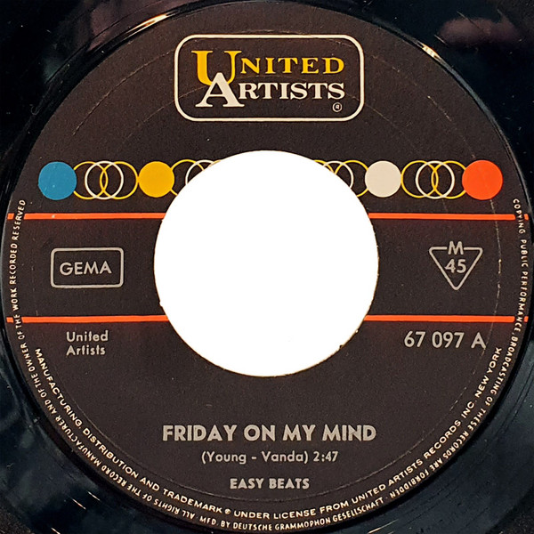 The Easybeats - Friday On My Mind | United Artists Records (67.097) - 3