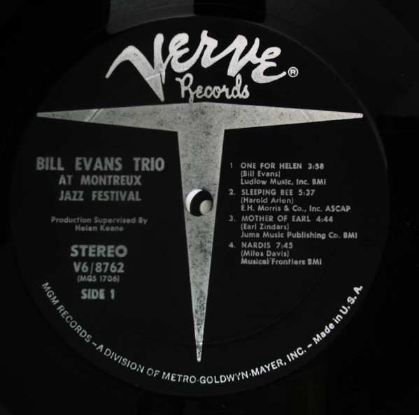 Bill Evans - At The Montreux Jazz Festival | Verve Records (V6/8762) - 3