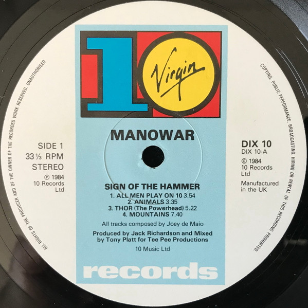 Manowar - Sign Of The Hammer | 10 Records (DIX 10) - 3 Manowar - Sign Of The Hammer | 10 Records (DIX 10) - 3