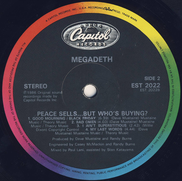 Megadeth - Peace Sells... But Who's Buying? | Capitol Records (EST 2022) - 4 Megadeth - Peace Sells... But Who's Buying? | Capitol Records (EST 2022) - 4