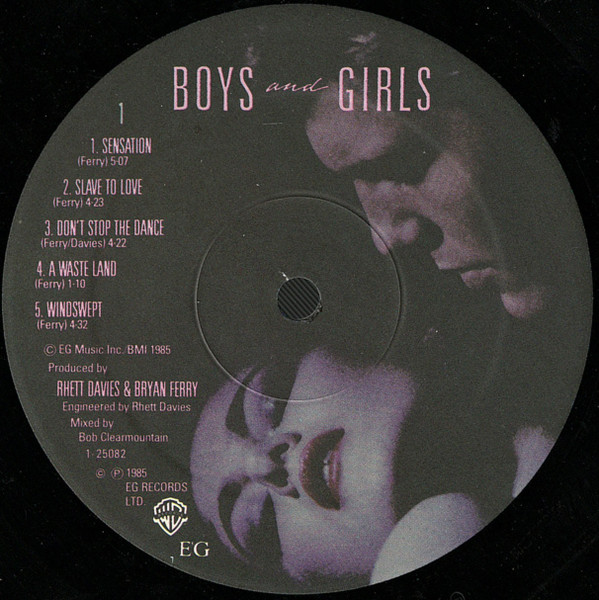 Bryan Ferry - Boys And Girls | Warner Bros. Records (9 25082-1) - 3