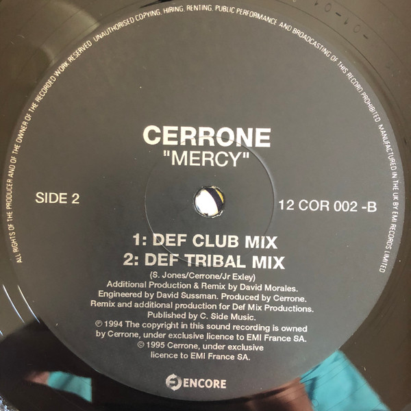 Cerrone - Mercy | Encore (12 COR 002) - 4