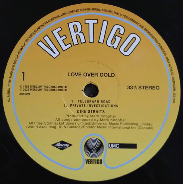 Dire Straits - Love Over Gold | Vertigo (3893689) - 3