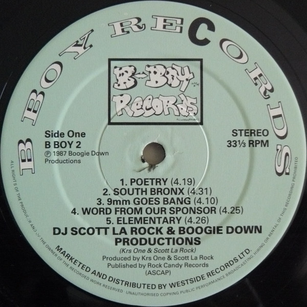 DJ Scott La Rock & KRS-One - Memory Of A Man And His Music | B-Boy Records (BBOY 2) - 3 DJ Scott La Rock & KRS-One - Memory Of A Man And His Music | B-Boy Records (BBOY 2) - 3